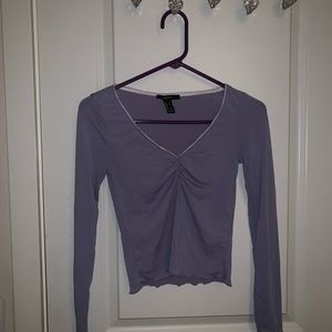 purple v-neck